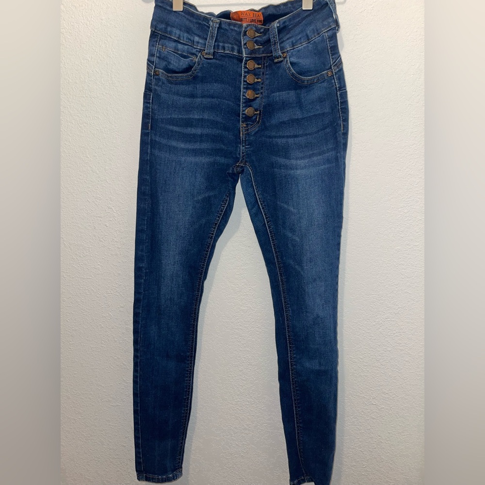 Wax Jean High Rise Blue Denim